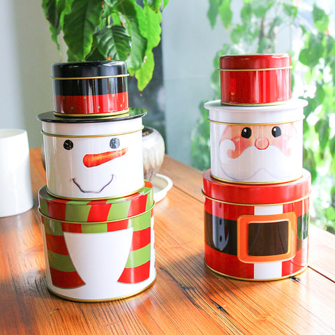 Christmas Santa Tin Box - 3 Layer