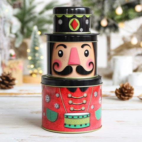 Christmas Santa Tin Box - 3 Layer