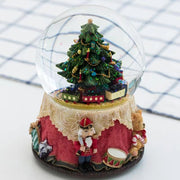 Christmas Tree and Train Snow Globe with Music