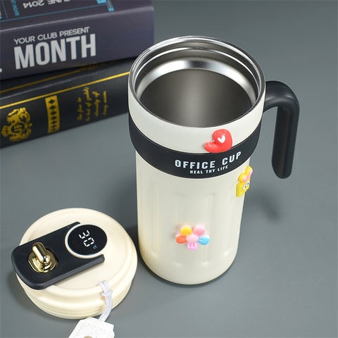 Office Coffee Tumbler with Temperature Display