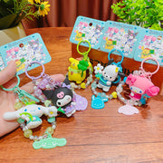 Wristlet Keychain - Cute Sanrio With Flower