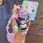 Wristlet Keychain - Cute Sanrio With Flower