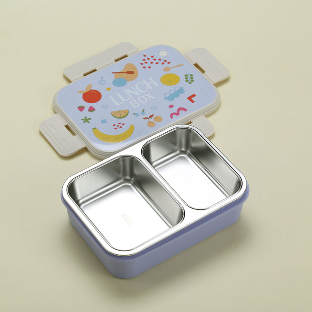 Lunch Time Stainless steel 2 Compartment Lunch Box