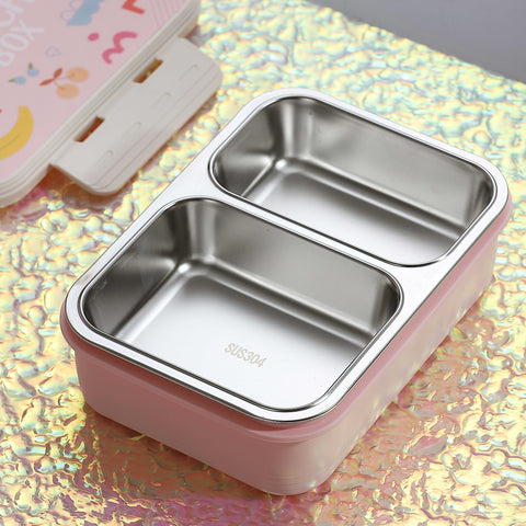 Lunch Time Stainless steel 2 Compartment Lunch Box