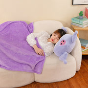 Kuromi Mermaid Pillow with Blanket