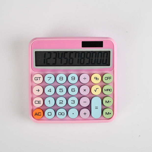 Pastel Candy Colour Mechanical Calculator Big