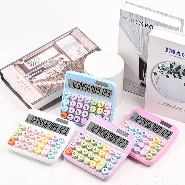 Pastel Candy Colour Mechanical Calculator Big