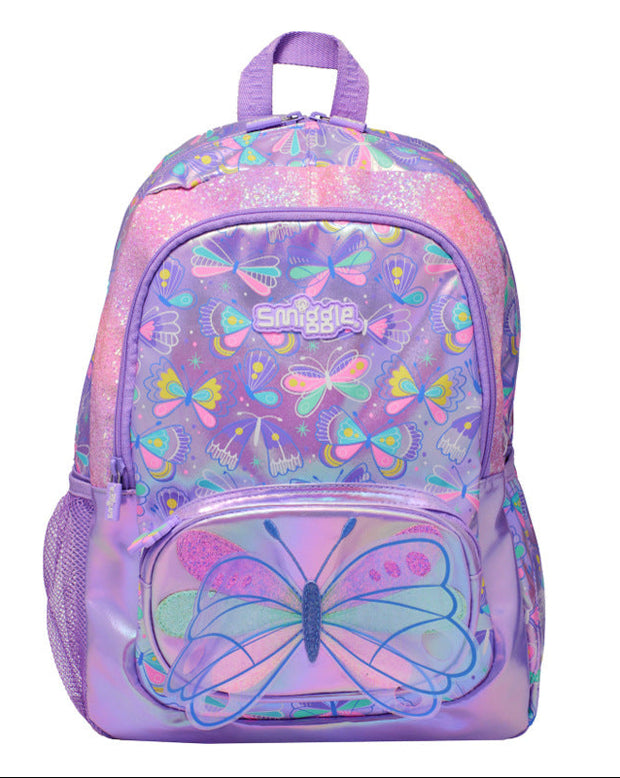 Smiggle- Purple Butterfly Classic Backpack