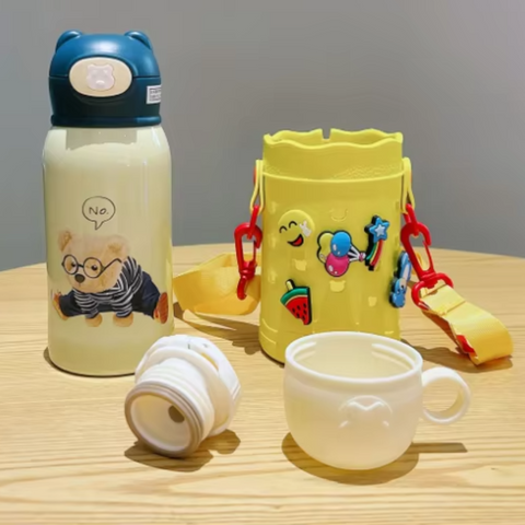 Stainless Steel Dual Cap Water Bottle- 500ml - The Write Stuff