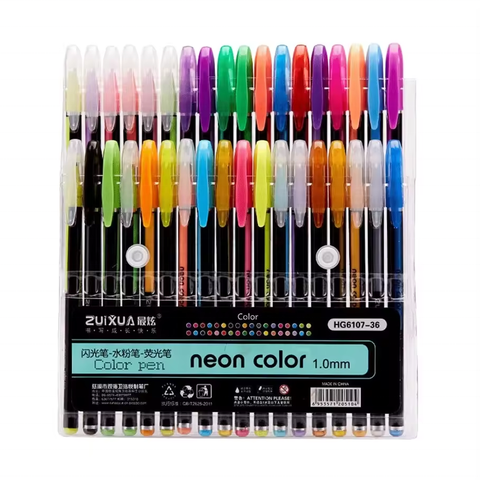 Neon Colour Gel Pen Set - The Write Stuff