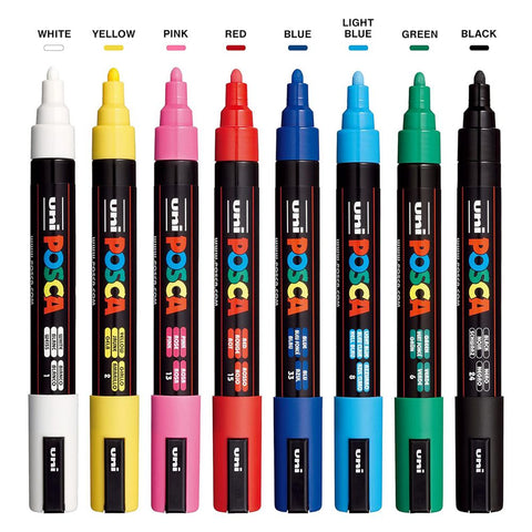 Uni Posca Marker Pen Set of 8