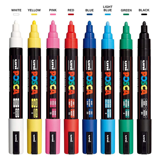 Uni Posca Marker Pen Set of 8 - The Write Stuff