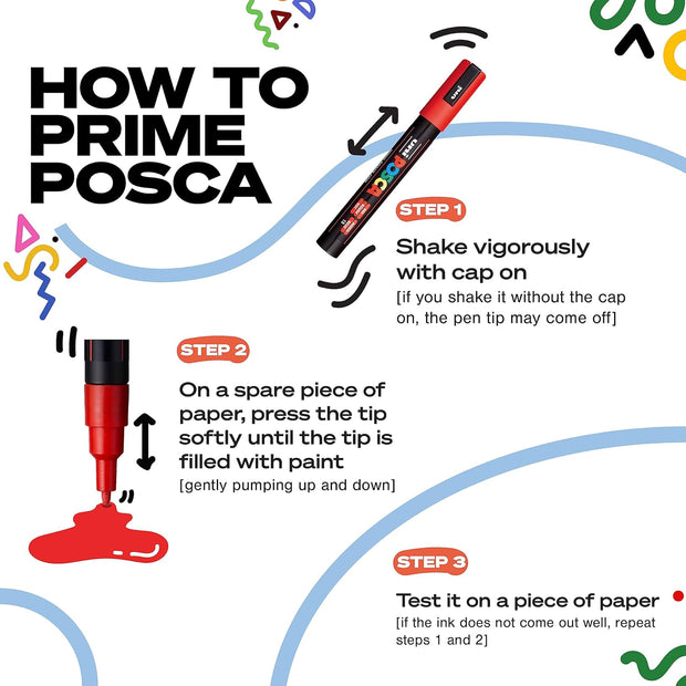 Uni Posca Marker Pen Set of 8 - The Write Stuff