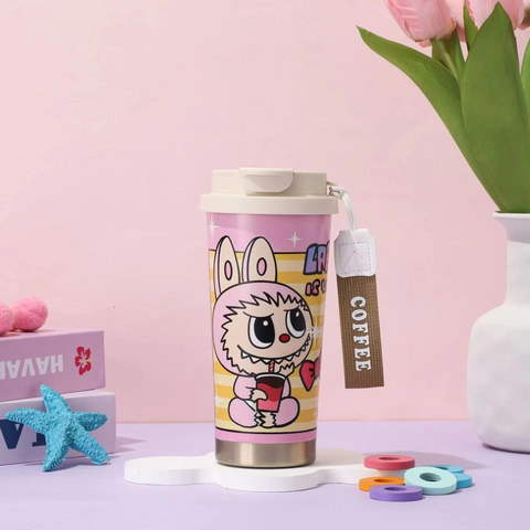 Labubu Stainless Steel Sipper With Strap  | 400ml - The Write Stuff