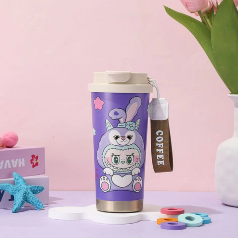 Labubu Stainless Steel Sipper With Strap  | 400ml - The Write Stuff