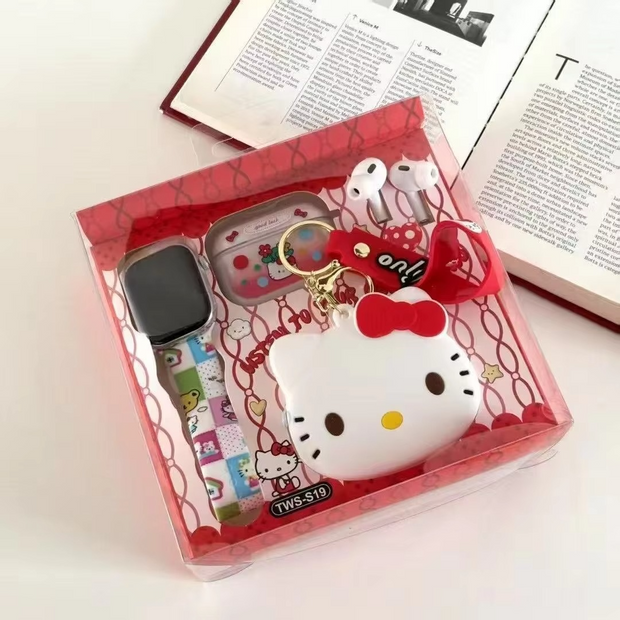 Sanrio 3-in-1 Combo Gift Set – Smart Watch Band + Wireless Earbuds + Silicone Case & Keychain - The Write Stuff