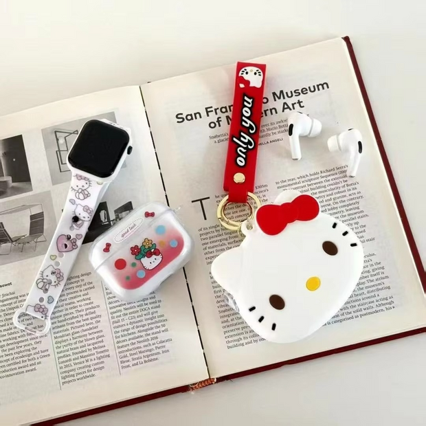 Sanrio 3-in-1 Combo Gift Set – Smart Watch Band + Wireless Earbuds + Silicone Case & Keychain - The Write Stuff
