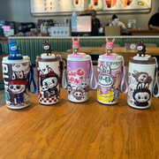 Cute labubu Tumbler With 3D Character Topper – Insulated Kids Water Flask - The Write Stuff