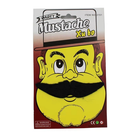 Halloween Fake Party Moustache Black