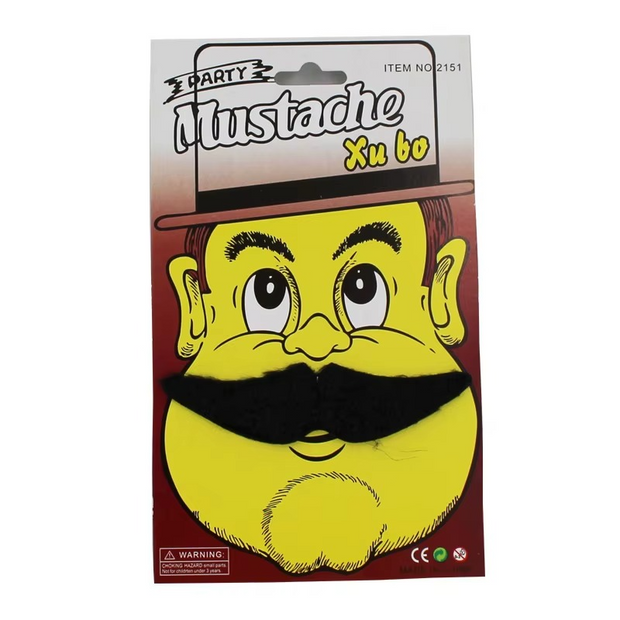 Halloween Fake Party Moustache Black