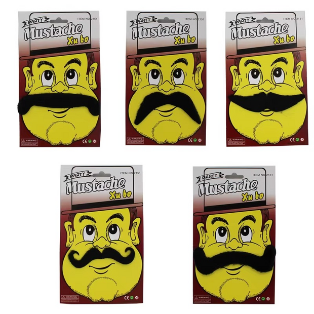 Halloween Fake Party Moustache Black