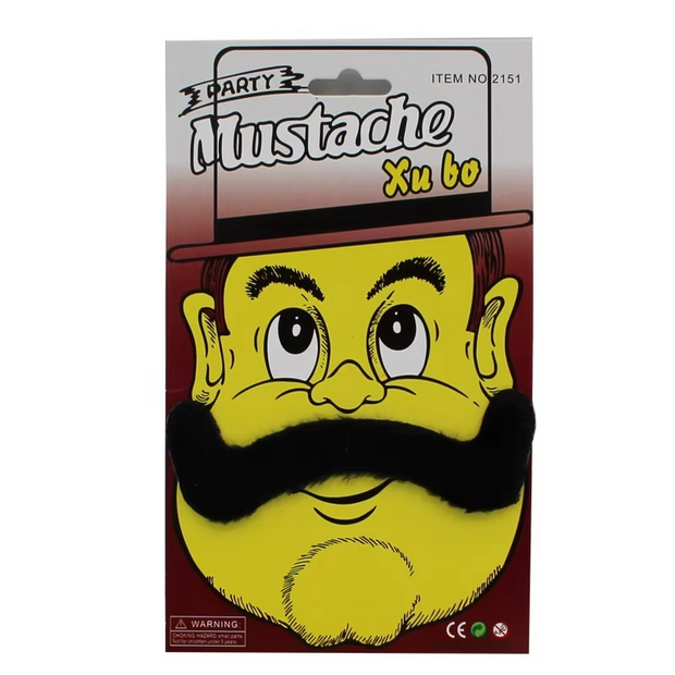 Halloween Fake Party Moustache Black