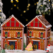 Christmas House shaped Tin Box