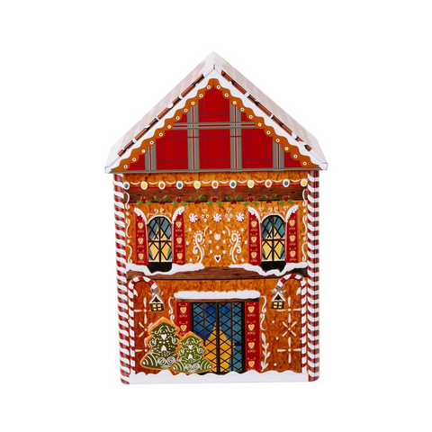 Christmas House shaped Tin Box