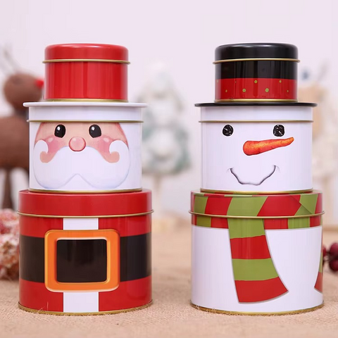 Christmas 3 Layer Tin Box - Small