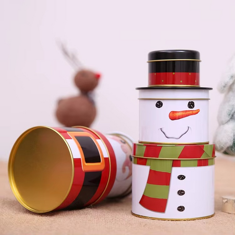 Christmas 3 Layer Tin Box - Small