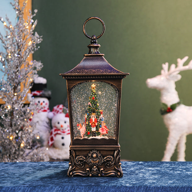 Christmas Lantern Inside Revolving Train with Light and Music