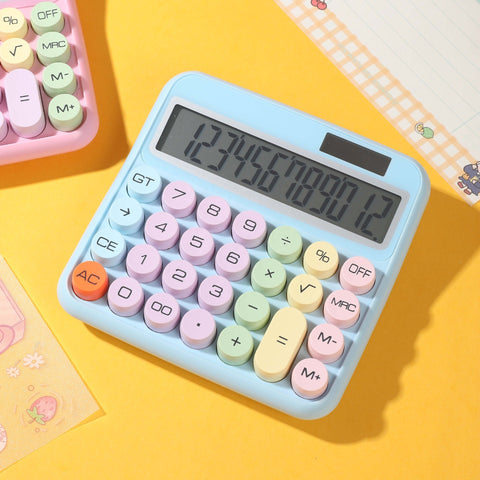 Pastel Candy Colour Mechanical Calculator Big