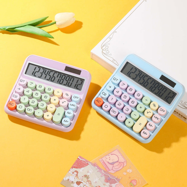 Pastel Candy Colour Mechanical Calculator Big