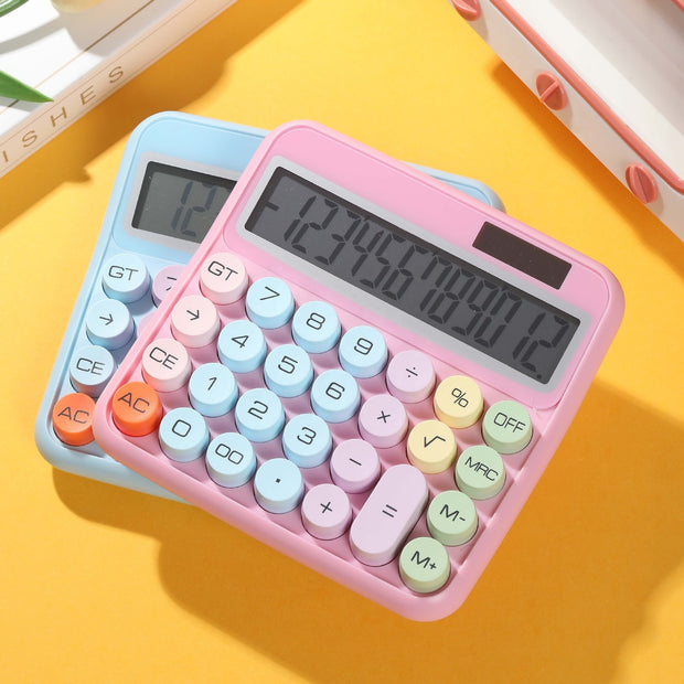 Pastel Candy Colour Mechanical Calculator Big