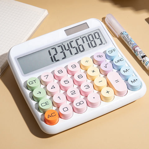 Pastel Candy Colour Mechanical Calculator Big