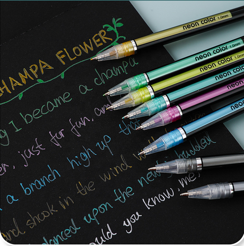 Neon Colour Gel Pen Set - The Write Stuff
