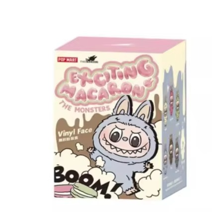 Pop Mart Labubu The Monsters Tasty Macarons Vinyl Face Sealed Case