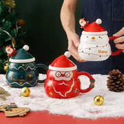 Holiday Santa coffee mug for hot chocolate