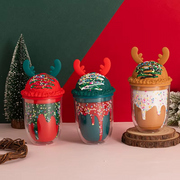 Christmas Ice Cream Reindeer Horn Sipper