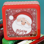 Xmas Transparent Square Large  Tin Box