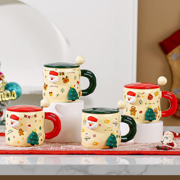 Magnetic Santa & Xmas Tree Ceramic Mug