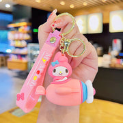 Keychain - Kuromi & Hello Kitty Flying Airplane