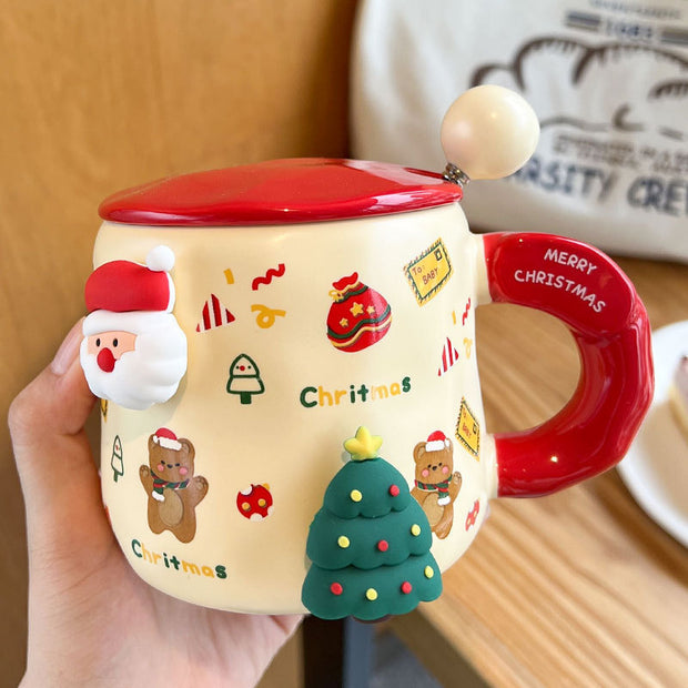 Magnetic Santa & Xmas Tree Ceramic Mug