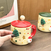 Magnetic Santa & Xmas Tree Ceramic Mug