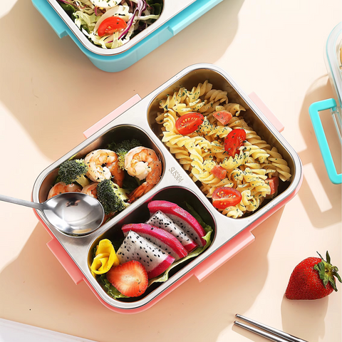 3 Grid Bento Stainless Steel Lunch Box no. 2579