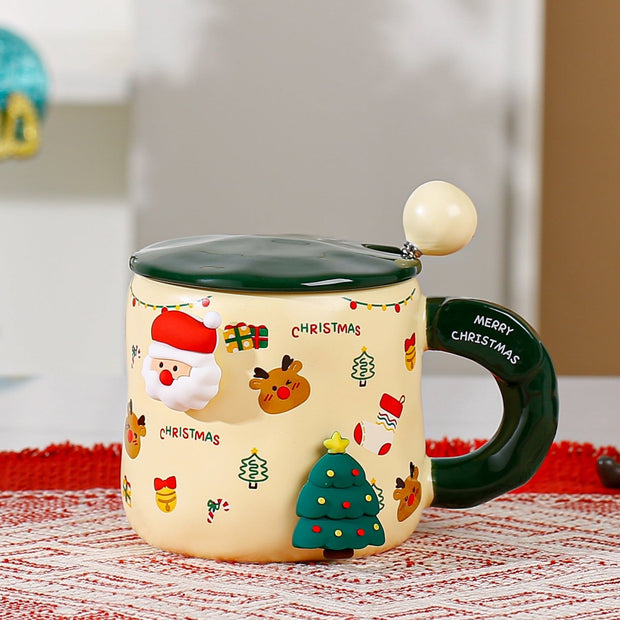 Magnetic Santa & Xmas Tree Ceramic Mug