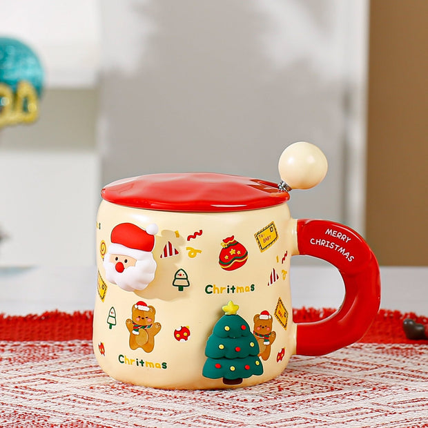 Magnetic Santa & Xmas Tree Ceramic Mug