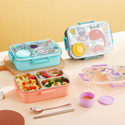 3 Grid Bento Stainless Steel Lunch Box no. 2579