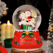 Christmas Musical snow globe with Santa Riding Unicorn