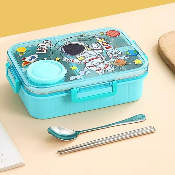 3 Grid Bento Stainless Steel Lunch Box no. 2579